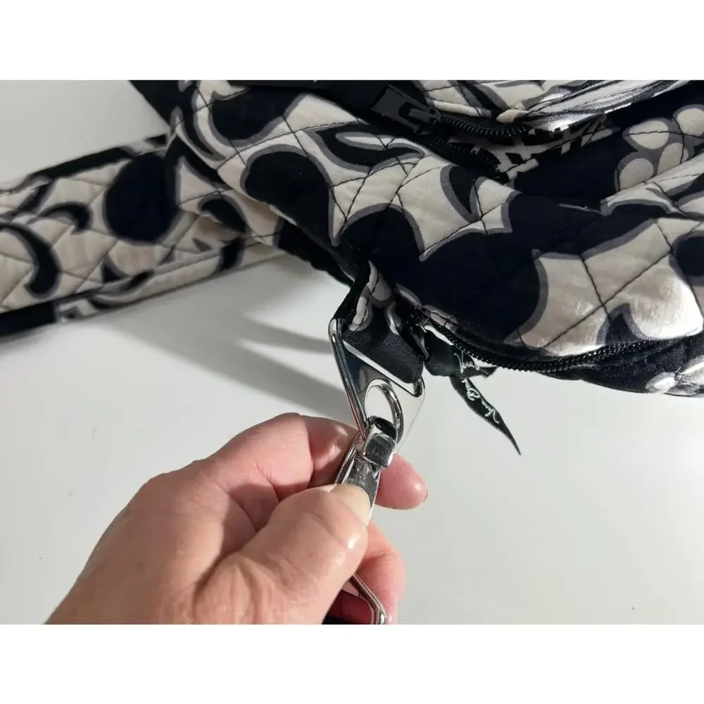 Vera Bradley NIGHT & DAY Metropolitan Bag Carry On Tote Black White Floral - Picture 10 of 12